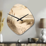 Beachside Whispers VI - Asymmetric Metal Wall Clock