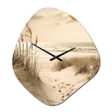 Beachside Whispers VI - Asymmetric Metal Wall Clock