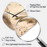 Beachside Whispers VI - Asymmetric Metal Wall Clock