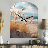 Beach Photo Coastal Harmony I - Asymmetric Metal Wall Clock