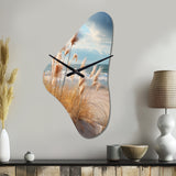 Beach Photo Coastal Harmony I - Asymmetric Metal Wall Clock