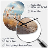 Beach Photo Coastal Harmony I - Asymmetric Metal Wall Clock