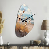 Beach Photo Coastal Harmony I - Asymmetric Metal Wall Clock