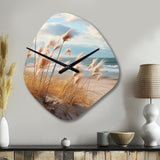 Beach Photo Coastal Harmony I - Asymmetric Metal Wall Clock