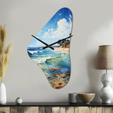 Beach Photo Coastal Impressions VII - Asymmetric Metal Wall Clock