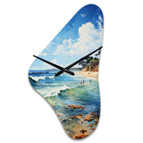 Beach Photo Coastal Impressions VII - Asymmetric Metal Wall Clock