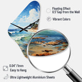 Beach Photo Coastal Impressions VII - Asymmetric Metal Wall Clock