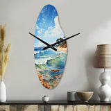 Beach Photo Coastal Impressions VII - Asymmetric Metal Wall Clock