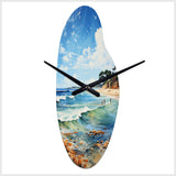 Beach Photo Coastal Impressions VII - Asymmetric Metal Wall Clock