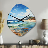Beach Photo Coastal Impressions VII - Asymmetric Metal Wall Clock
