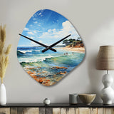 Beach Photo Coastal Impressions VII - Asymmetric Metal Wall Clock