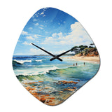 Beach Photo Coastal Impressions VII - Asymmetric Metal Wall Clock