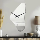 Black And White Minimalism Beach Photo V - Asymmetric Metal Wall Clock