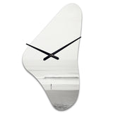 Black And White Minimalism Beach Photo V - Asymmetric Metal Wall Clock