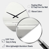 Black And White Minimalism Beach Photo V - Asymmetric Metal Wall Clock