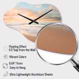 Beach Photo Coastal Tranquility I - Asymmetric Metal Wall Clock