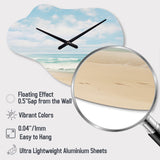 Beach Photo Coastal Tranquility III - Asymmetric Metal Wall Clock
