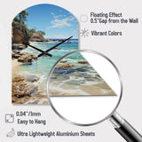 Beach Photo Ocean Escape V - Asymmetric Metal Wall Clock