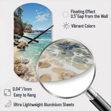 Beach Photo Ocean Escape V - Asymmetric Metal Wall Clock