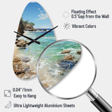 Beach Photo Ocean Escape V - Asymmetric Metal Wall Clock