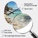 Beach Photo Ocean Escape V - Asymmetric Metal Wall Clock