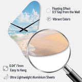 Beach Photo Ocean Escape IV - Asymmetric Metal Wall Clock