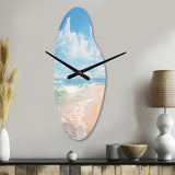 Beach Photo Ocean Escape IV - Asymmetric Metal Wall Clock