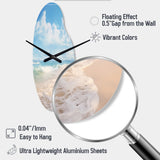 Beach Photo Ocean Escape IV - Asymmetric Metal Wall Clock