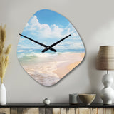 Beach Photo Ocean Escape IV - Asymmetric Metal Wall Clock