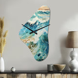 Beach Photo Oceanic Rhythms X - Asymmetric Metal Wall Clock
