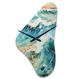 Beach Photo Oceanic Rhythms X - Asymmetric Metal Wall Clock