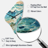 Beach Photo Oceanic Rhythms X - Asymmetric Metal Wall Clock