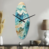 Beach Photo Oceanic Rhythms X - Asymmetric Metal Wall Clock