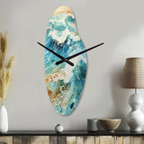 Beach Photo Oceanic Rhythms X - Asymmetric Metal Wall Clock