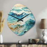 Beach Photo Oceanic Rhythms X - Asymmetric Metal Wall Clock