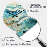 Beach Photo Oceanic Rhythms X - Asymmetric Metal Wall Clock