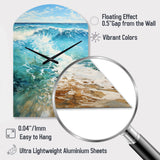 Beach Photo Oceanic Rhythms XII - Asymmetric Metal Wall Clock