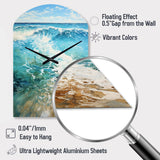 Beach Photo Oceanic Rhythms XII - Asymmetric Metal Wall Clock