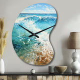 Beach Photo Oceanic Rhythms XII - Asymmetric Metal Wall Clock