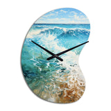 Beach Photo Oceanic Rhythms XII - Asymmetric Metal Wall Clock