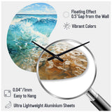 Beach Photo Oceanic Rhythms XII - Asymmetric Metal Wall Clock