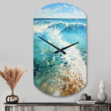 Beach Photo Oceanic Rhythms XII - Asymmetric Metal Wall Clock