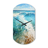 Beach Photo Oceanic Rhythms XII - Asymmetric Metal Wall Clock