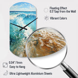 Beach Photo Oceanic Rhythms XII - Asymmetric Metal Wall Clock
