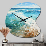 Beach Photo Oceanic Rhythms XII - Asymmetric Metal Wall Clock