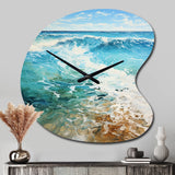 Beach Photo Oceanic Rhythms XII - Asymmetric Metal Wall Clock