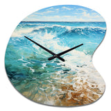 Beach Photo Oceanic Rhythms XII - Asymmetric Metal Wall Clock