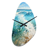 Beach Photo Oceanic Rhythms XII - Asymmetric Metal Wall Clock