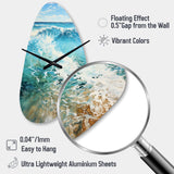Beach Photo Oceanic Rhythms XII - Asymmetric Metal Wall Clock