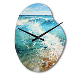 Beach Photo Oceanic Rhythms XII - Asymmetric Metal Wall Clock